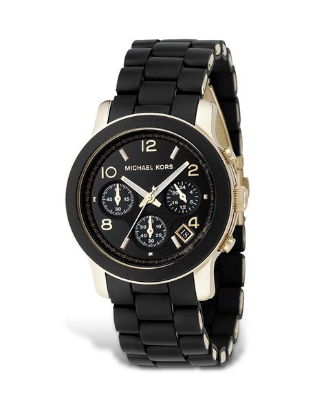 michael kors polyurethane watch black|michael kors black watch men.